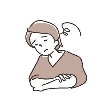 困った女性のイラスト